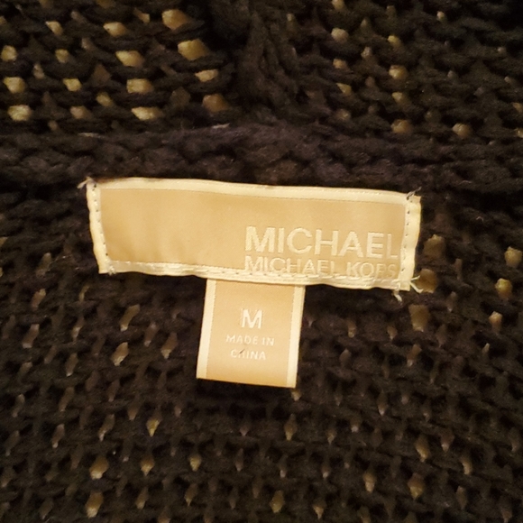Micheal Kors Medium Navy Blue Hooded Cardigan - Picture 4 of 5